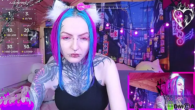 Snapshot of NekoCyber chatting on November 19, 5:29 am NekoCyber online show from November 19, 5:29 am