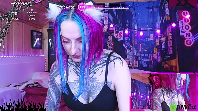 Snapshot of NekoCyber chatting on February 15, 5:09 am NekoCyber online show from February 15, 5:09 am