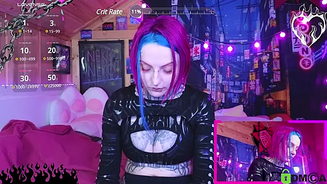 Snapshot of NekoCyber chatting on January 9, 9:37 pm NekoCyber online show from January 9, 9:37 pm