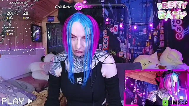 Snapshot of NekoCyber chatting on October 19, 5:10 am NekoCyber online show from October 19, 5:10 am