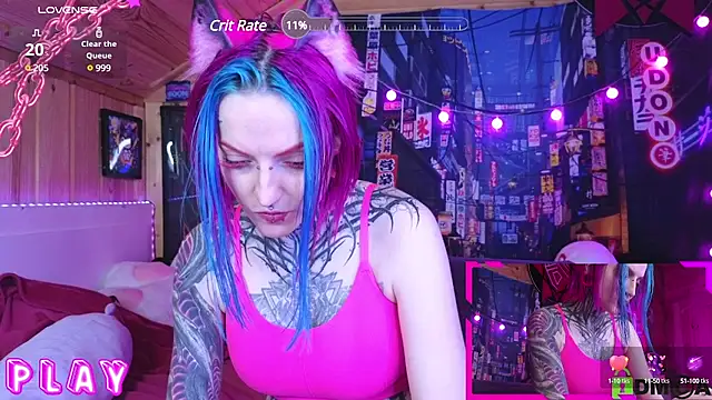 Snapshot of NekoCyber chatting on February 16, 5:48 am NekoCyber online show from February 16, 5:48 am