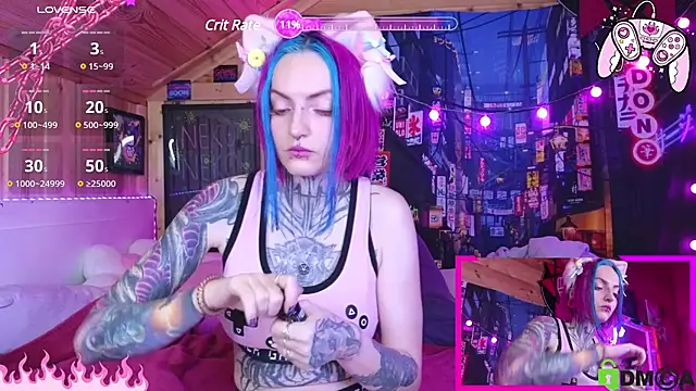 Snapshot of NekoCyber chatting on January 30, 5:19 am NekoCyber online show from January 30, 5:19 am