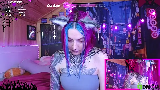 Snapshot of NekoCyber chatting on February 9, 7:37 am NekoCyber online show from February 9, 7:37 am