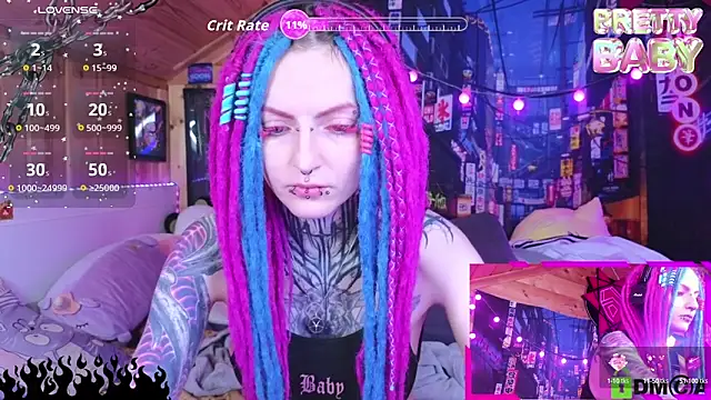 Snapshot of NekoCyber chatting on October 1, 5:01 am NekoCyber online show from October 1, 5:01 am