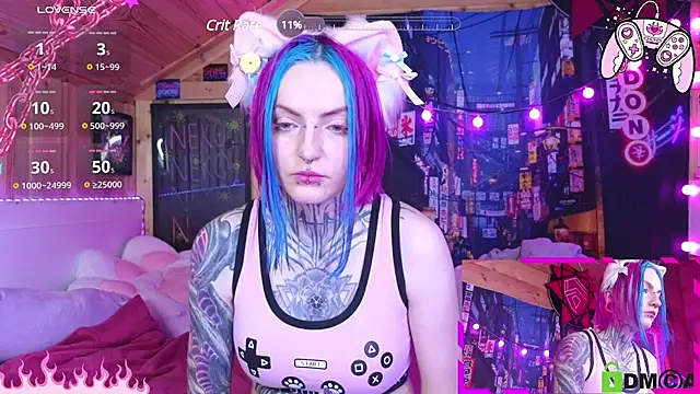 Snapshot of NekoCyber chatting on January 30, 8:22 am NekoCyber online show from January 30, 8:22 am