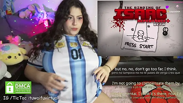 Snapshot of TuWaifuVirtual1 chatting on July 12, 2:34 am TuWaifuVirtual1 online show from July 12, 2:34 am