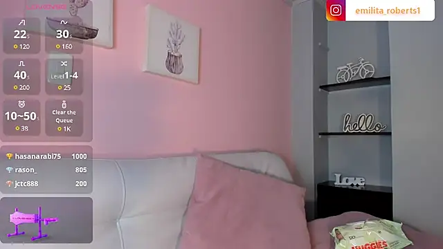 Snapshot of emily_roberts1 chatting on February 23, 1:10 pm emily roberts1 online show from February 23, 1:10 pm